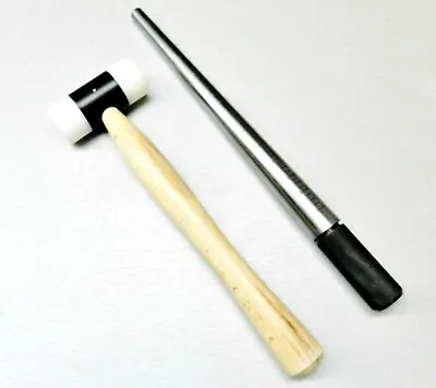 STEEL Ring Mandrel & Nylon Face Mallet JEWELRY MAKING Set Sizing & Forming Tools • $28.93