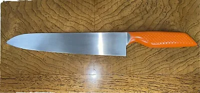  CUSTOM Orange Eclipse Chef's Large Knife 9.5  Stainless Steel - RAZOR SHARP • $35