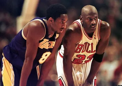 Kobe Bryant And Michael Jordan With Mouth Open 8x10 Photo Print • $3.99