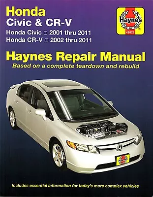 Honda Civic / CR-V Repair Manual: 2001-2011 • $37.71