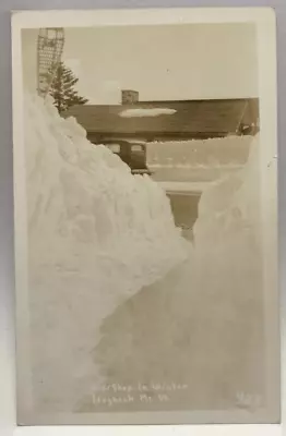 RPPC Gift Shop In Winter Hogback Mt. VT Vermont Vintage Real Photo Postcard • $6.95