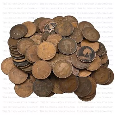 Copper And Bronze Old Pennies 10 Coins £8 Free UK Post UK/IRE/AUS/NZ • £8