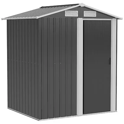 Outsunny 5ft X 4.3ft Outdoor Metal Storage Shed With Sliding Door Sloped Roof • £185.99