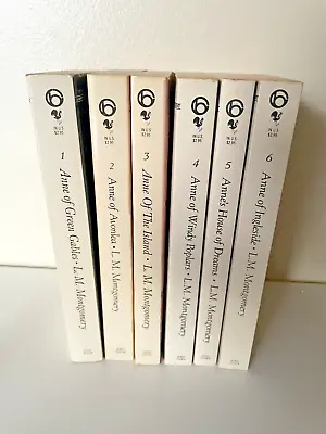 Vintage Anne Of Green Gables Paperback Set Lot Of 6 (Books 1-6) L. M. Montgomery • $33