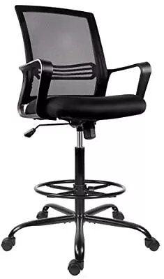 Tall Office Chair For Standing Desk - Comfortable Drafting Chairs With Armres • $133.35