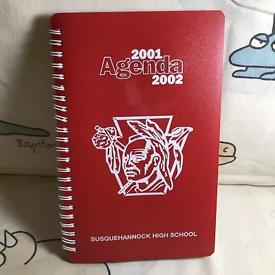 Vntg Susquehannock High School Warrior Agenda Notebook 2001 Native Indian Mascot • $49.99