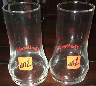 Set Of 2 Vintage “7-UP The Uncola” Upside Down Drinking Glasses • $18.95