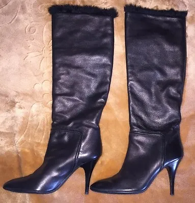 $399.99 • Buy Giuseppe Zanotti  Vicini Rabbit Lined Knee Boots Size 39,5 Italy