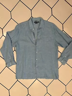 Island Company Mens Linen Long Sleeve Button Front Shirt. Size L • $7.99