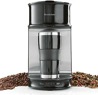 $29.99 • Buy New! Brookstone Beans & Leaves Single Cup Coffee And Tea Maker Brewer 
