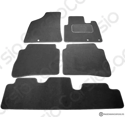 For Hyundai Santa Fe 2009 To 2012 Tailored Black Car Floor Mats Carpets 5PC • £13.99