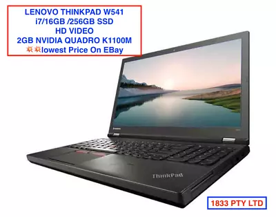 LENOVO THINKPAD W541 I7/16GB /256GB SSD.💥💥lowest Price On EBay • $299