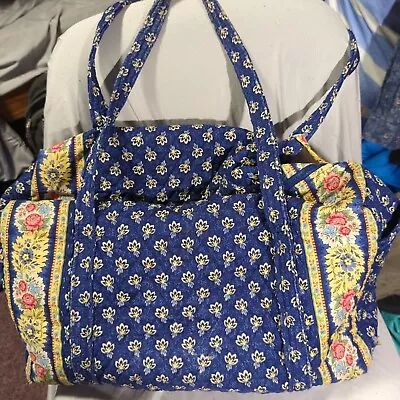 Vera Bradley XL Travel Duffle Bag Retired Maison Blue Weekender Floral • $11.75