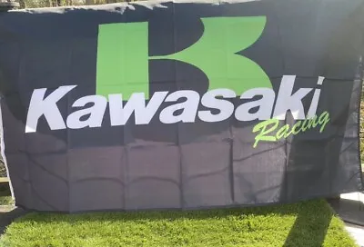 Kawasaki Racing Moto Flag Banner 3’x 5’ New • $15