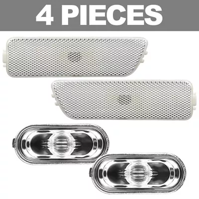 4Pcs Front Fender Bumper Side Marker Light Cover For 1999-2005 VW Jetta Golf MK4 • $12.98