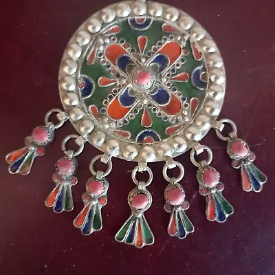 Antique Berber Silver Fibule Jewelry Pin Morocco Old Brooch Jewelry Ethnic • $127.76