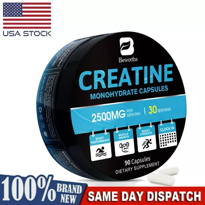 Creatine Monohydrate Pills Professional Muscle Building Supplement Muscle Growth • $14.38