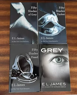 Fifty Shades Of Grey Series - Books 1-4 By E.L. James (Trade Paperback) • $17.99