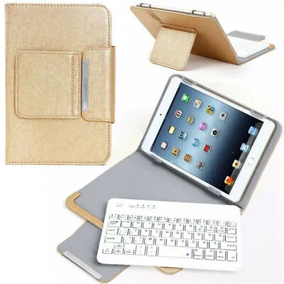 $19.99 • Buy Gold For Universal 7  7.9  8  Tablet Leather Case Bluetooth Keyboard Stand Cover