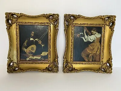 2 Vintage Mid Century Modern TURNER Wall Accessory Lute Players Art Prints • $11.99