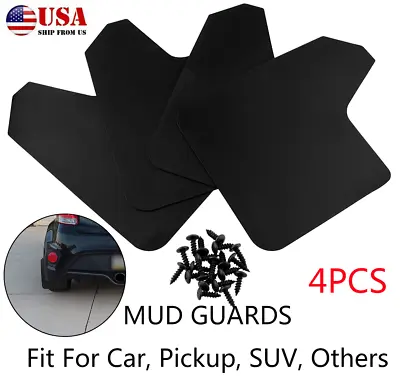 4Pcs Front&Rear Mud Flaps Splash Guards Fender Mudflap Mudguards Universal Black • $31.04