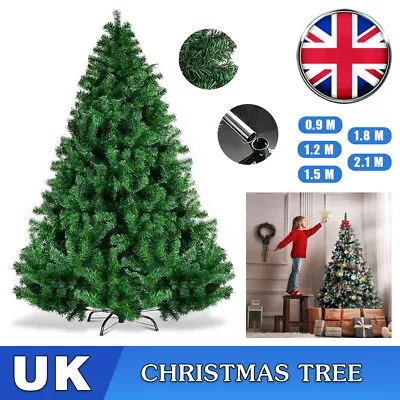 £11.99 • Buy Christmas Tree With Stand Bushy Artificial Xmas Tree Home Decor 4ft 5ft 6ft 8ft