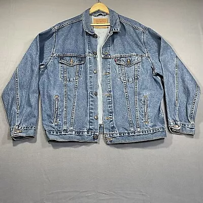 Vintage Men's Levi's 507 Sz XL Denim Blue Jean Trucker Jacket 70507-0389 VGC • $49.95