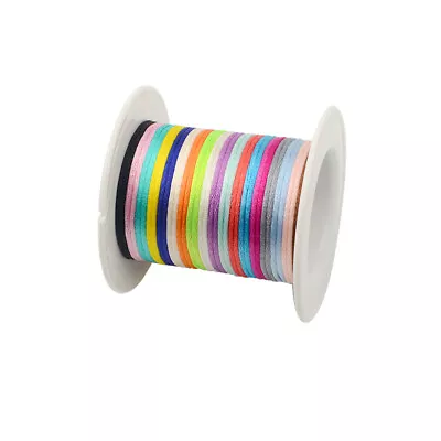 10M Nylon Cord Macramé Rattail Silicone Bead Threading Jewellery Making Braiding • £1.95