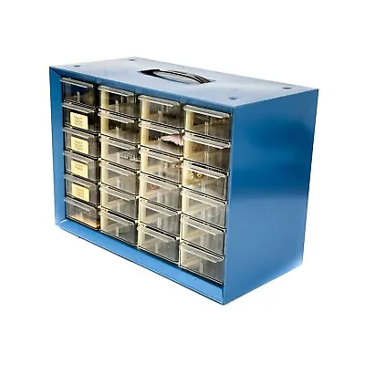 Vintage Akro-Mils 24 Drawer Metal Organizer Storage Cabinet With Electronics • $199.97