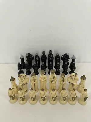 $49.99 • Buy Vintage Renaissance Chess Chessmen Set E.S. Lowe Complete