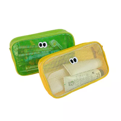 Cute Practical Storage Travel Makeup Bag Pencilcase Mesh Design Organiser UK • £4.99