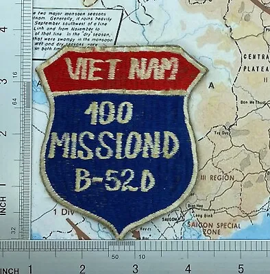 Patch  North Vietnam 100 Mission B52d  Usaf Patch  Vietnam War Patch  T2-925 • $11