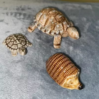 Vintage Ceramic/Porcelain Wade Brown Tortoise / Turtle/ Hedgehog Figurines • £0.99
