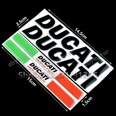 Motorcycle Fuel Tank Emblem Decals For Ducati Monster BIke Racing Badge Stickers • $12.82