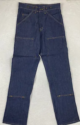 Vintage Deadstock Men’s Bailey’s Wild Ass Double Knee Denim Work Pants Sz 30x32 • $59.97