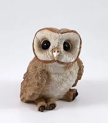 Stone Critters Barn Owl Figurine 3.5  Resin 1980's Vintage SC-167 • $12.99