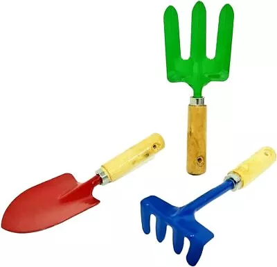 PEBBLE HUG Garden Small Hand Tools Set Safe Gardening Hand Tools 3 Pcs Set • £7.75