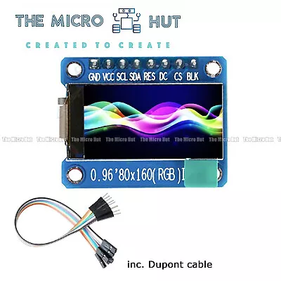 Small TFT 0.96  Inch 80x160 SPI IPS LCD Display ST7735 - Arduino Pi • £6.49