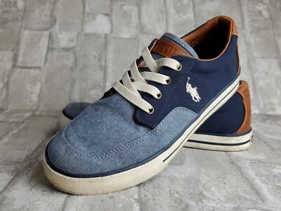 $12.90 • Buy Ralph Lauren POLO Blue Sneakers Deck Shoes Women's Size 7