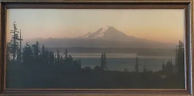 Rare Large Norman Edson Hand Tinted Photo Of Mt Rainier Washington. C 1920's • $1895