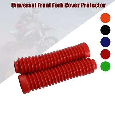 Motorcycle Universal Front Fork Cover Protector Gaiters Gators Boot Shock ATV • $15.88