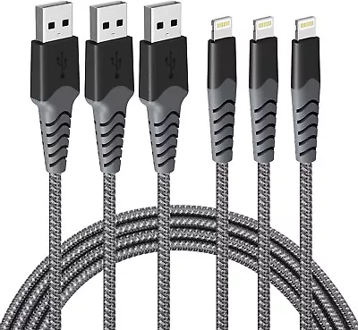 IPhone Charger Cable 3Pack Premium Apple MFi Certified Lightning Fast Charging • $17.99