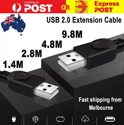 $7.85 • Buy High Speed USB Extension Data Cable Type A Male To Male To Female 1.4/2.8/4.8M