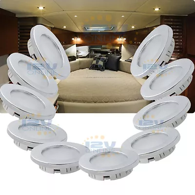 RV Light Fixtures 12volt Interior LED Recessed Ceiling Light Dimmable Warm White • $53.59