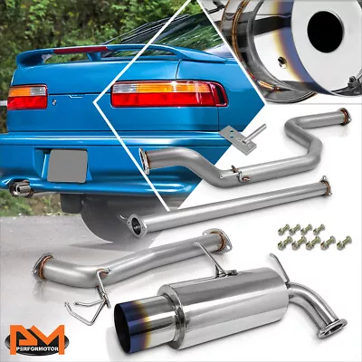 For 90-93 Acura Integra DA9 DB B18 4.5  Burnt Tip Muffler Catback Exhaust System • $153.89