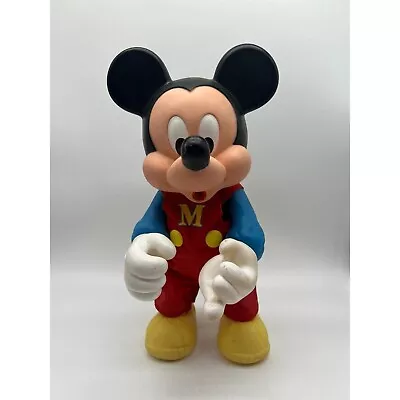 Vintage 1980s Mickey Mouse Figure 14” Arco Party Time Rare W/ Overalls Posable • $11.99