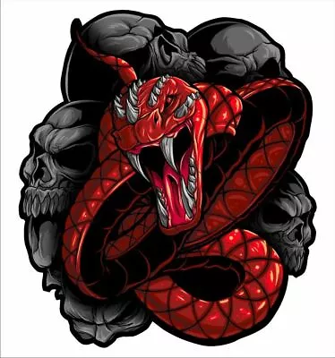 Red Snake Venom Viper Fang Stickers Decals Set Of 2 Laminated No Scratch No Fade • $13.99