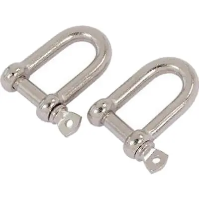 Neilsen 2pc Galvanised Steel Lifting Towing Bow Dee D Link Shackles 5mm • £3.39