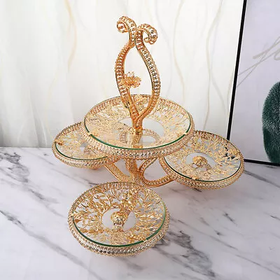 4-Tier Cupcake Dessert Stand Cake Wedding Event Party Display Tower Plate Round  • $39.90