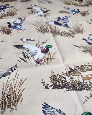 Mallard Ducks/Golden Background-Joann Style #35476/Cotton- 1 Yard-36  X 44  • $3.95